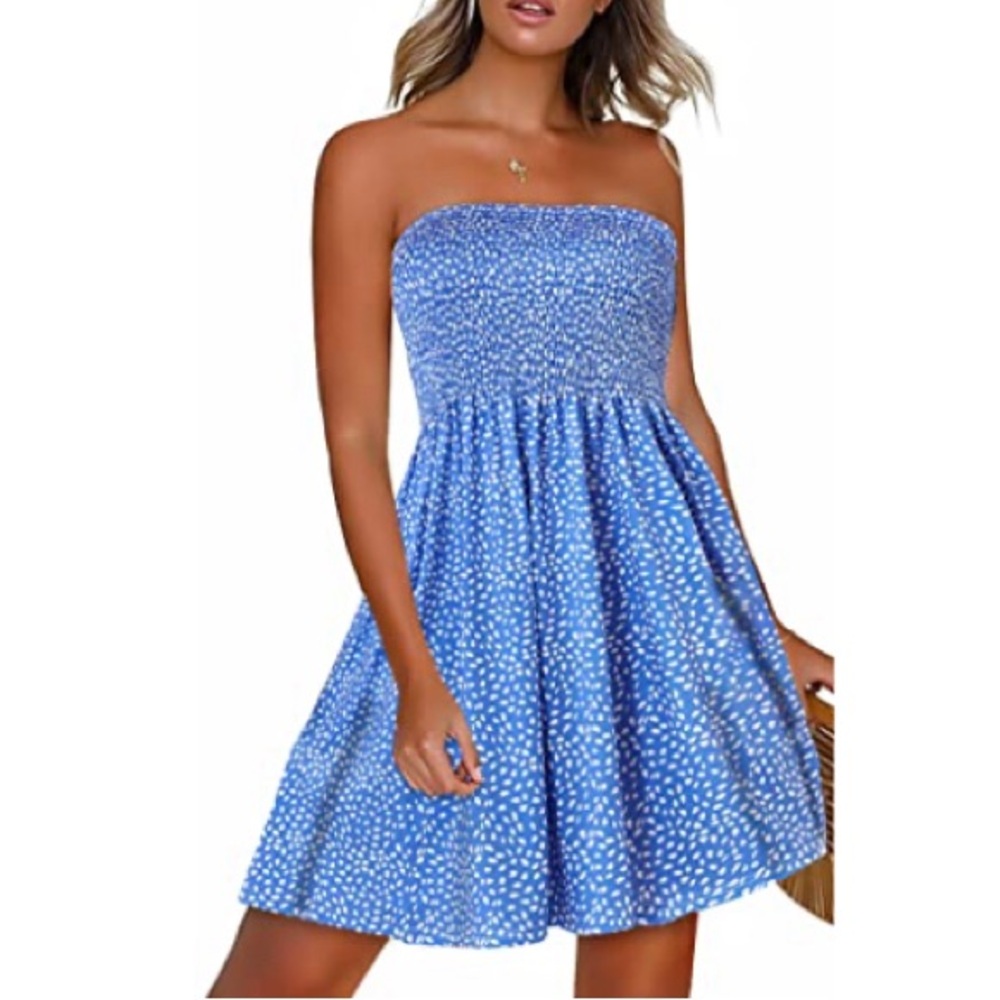 Blue Plus Size Summer Dress